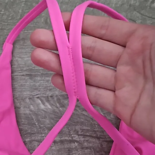 Strappy Sportsbra Women Twist Padded Workout Barbie Open Activewear Size Med - Image 4