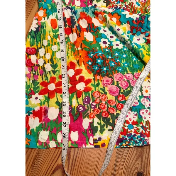 JAMS World Babydoll Top Sz S Hawaiian‎ Floral Elastic Neckline Flowy Oversized - Image 11