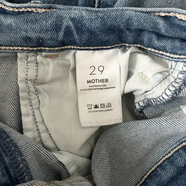 Mother The Hustler Ankle Fray High Rise Flare Jean Grasping At Straws Size 29 - Image 9