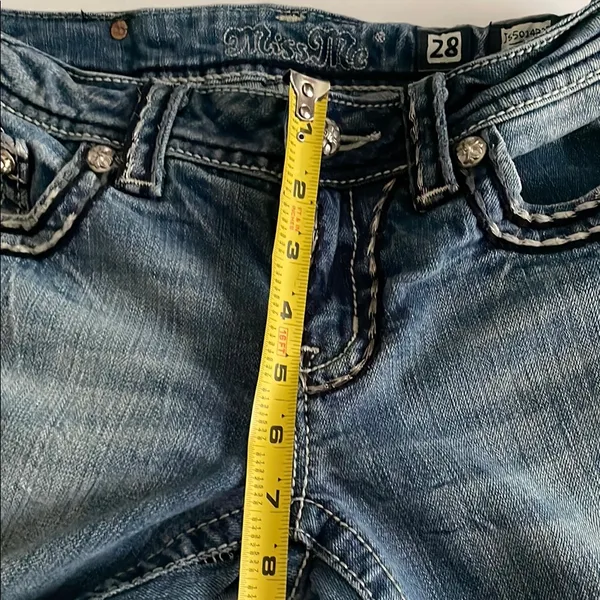 Miss Me Boot Cut Jeans with Contrast Stitching. 28. JS5014B32. Color Med: 52 - Image 14