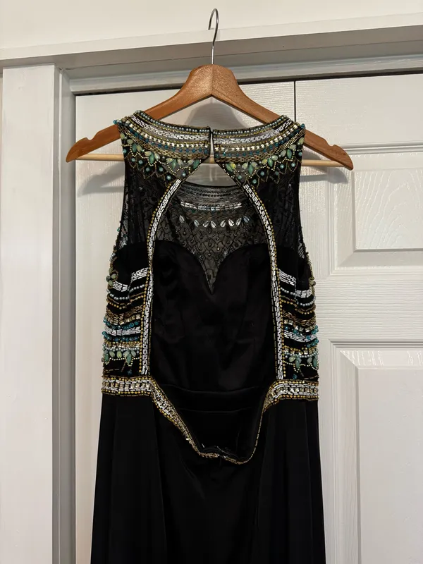 Beaded Formal / Prom Dress Black Size 10 - Image 3