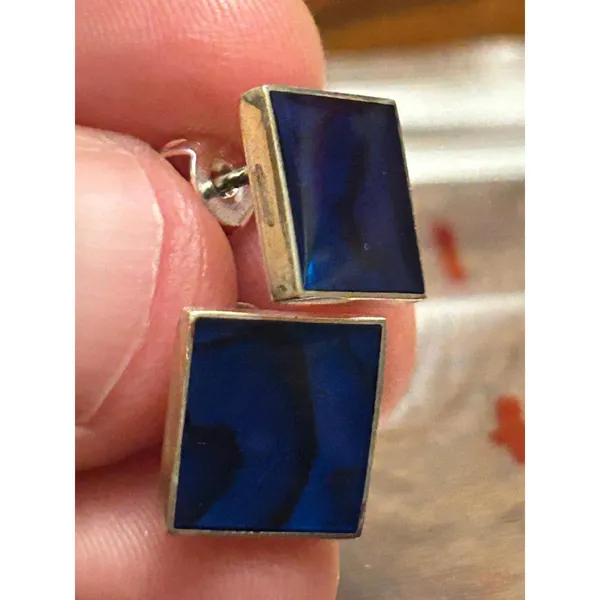 925 sterling silver earrings 1.69g h82 stud - Image 2
