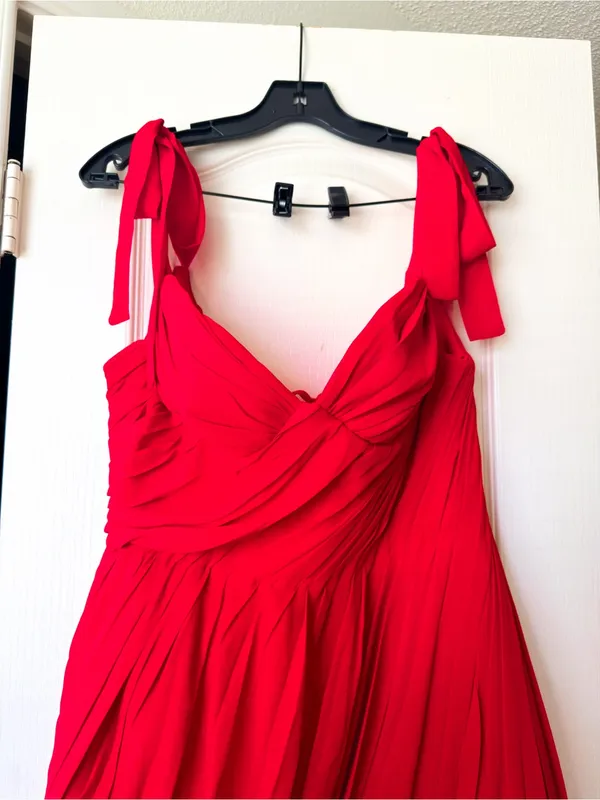 Matters Store Naia Ruched Corset Maxi Dress Red Large NWT - Image 4