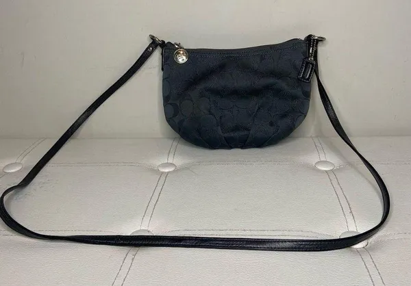 Coach Mini Crossbody Bag with Purple Satin Interior - Image 3