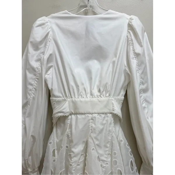 Acler Vicount Dress Embroidered Eyelet Dress Ivory White Size 6 NWT NEW - Image 10