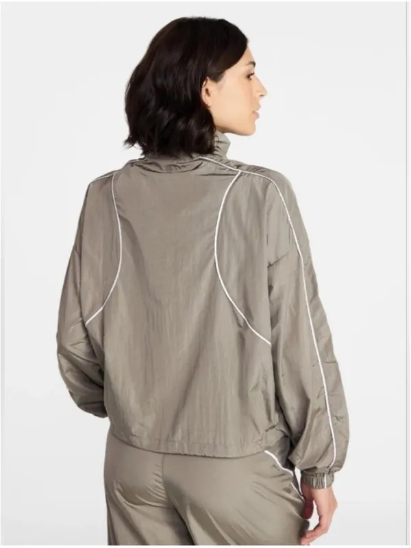 Avia Taupe Grey Fog Windbreaker Bomber Golf Jacket women’s size small - Image 4