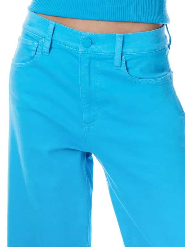 Alice + Olivia Sofia High Rise Boyfriend Jeans in Ocean Floor Blue, Size 25, NWT - Image 4