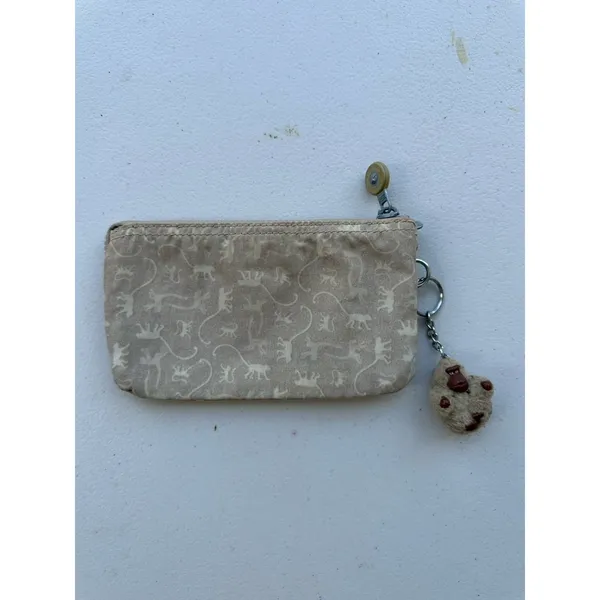 Kipling Creativity All Over Monkey Large Pouch Iconic Furry Keychain Charm - Image 2