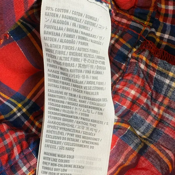 Abercrombie & Fitch Red and Blue‎ Plaid Shirt - Image 3
