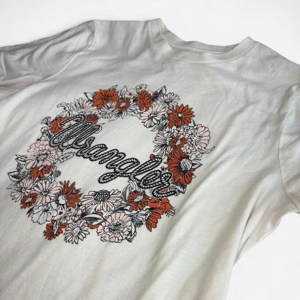 Wrangler Women's S Cotton Floral Graphic T-Shirt Crew Neck White - Image 5