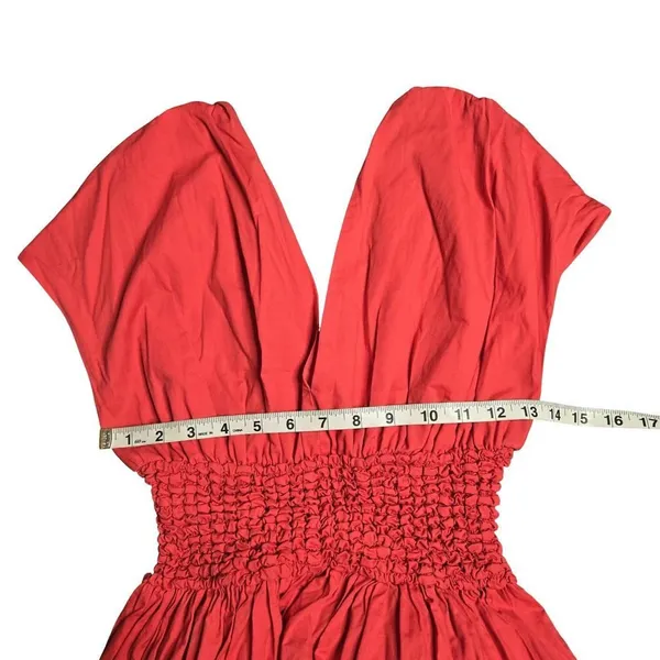 Staud Jackson Midi Dress‎ in Hibiscus Size: M - Image 4
