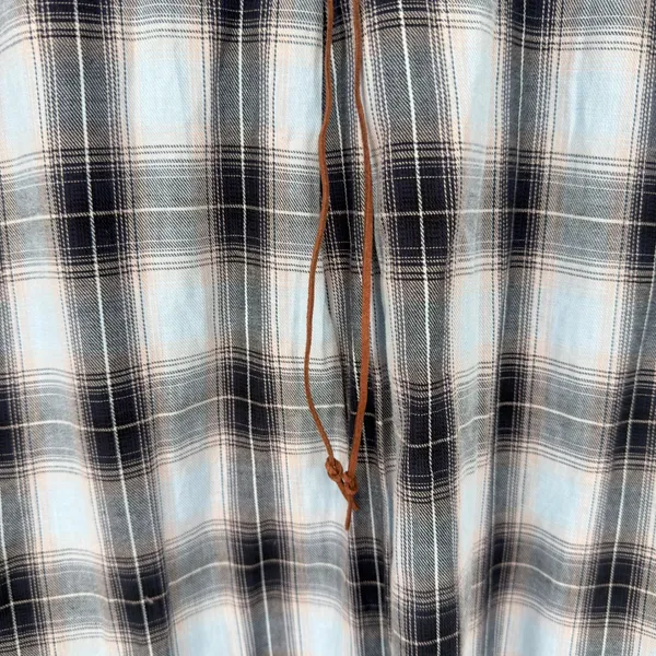 Democracy Plaid Flannel Dress Womens S Blue Distressed Hem Coastal Cowgirl Boho - Image 9