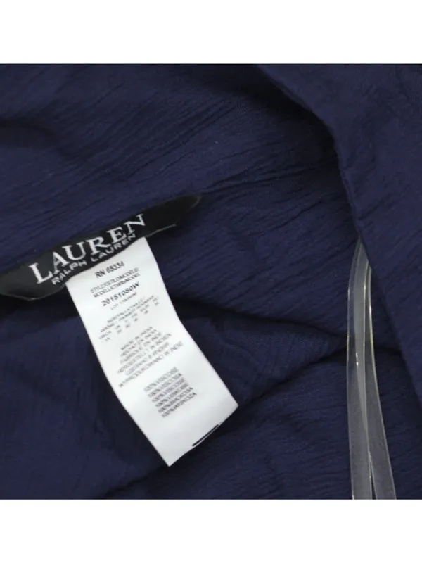 NWT Lauren Ralph Lauren Swim Cover-Up Tunic with Side Slits Dark Navy Blue 1X - Image 5