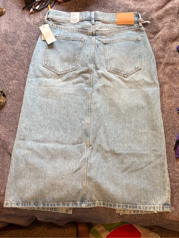 Aritzia NEW Denim Forum Halle Denim Skirt - Image 3