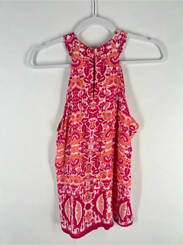 Lucy & Laurel Pink Floral Halter Neck Sleeveless‎ Top - Image 11