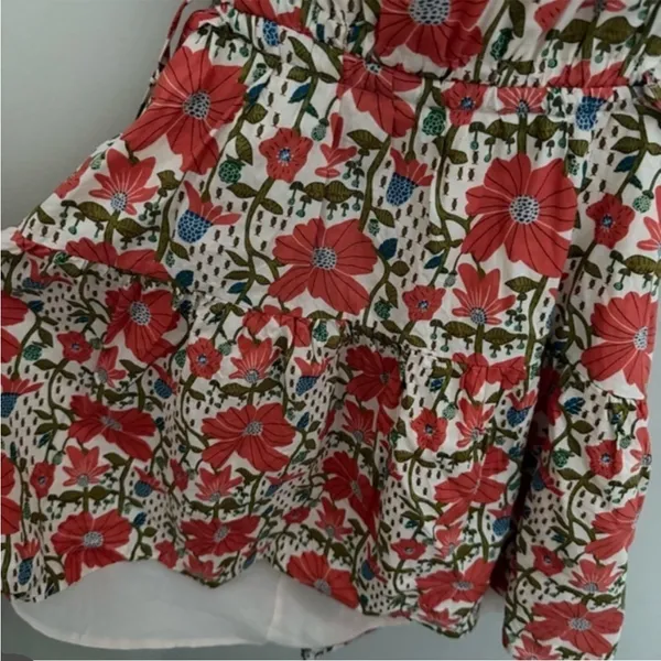 NWT &Merci Cream‎ Orange Floral Puff Sleeve Back Cut Out Lindsay SunDress - Image 7