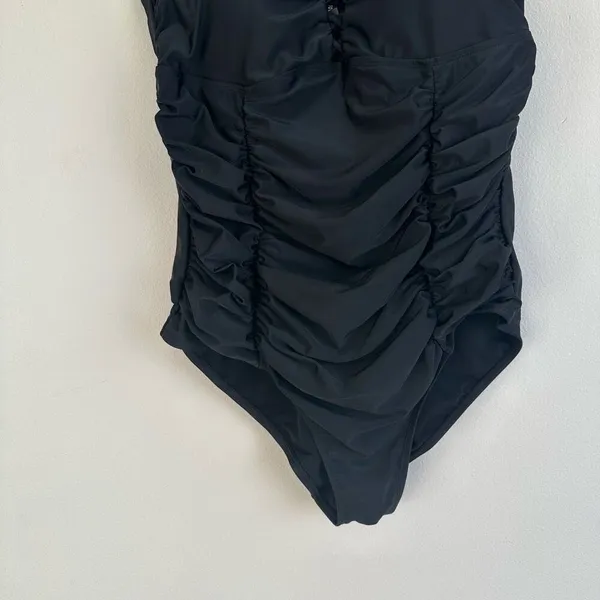 Torrid Black Slim Fix Wireless Lattice Front One Piece Swimsuit Size 2 / 2X / 18 - Image 3