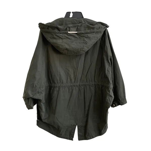 Zara Trafaluc Utility Parka Women XS Olive Green Gorpcore Oversize Hooded Jacket - Image 4