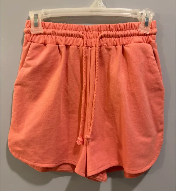 HYFVE Drawstring Waist Oversized Lounge Shorts Coral - Image 7