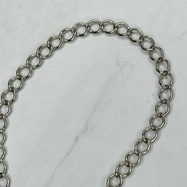 Skinny Dime Silver Tone Belly Body Metal Chain Link Belt OS One Size - Image 12