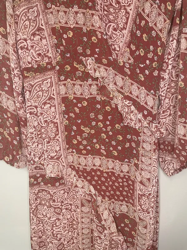 NWT Lulu’s Red Multi Print Long Dress Maxi Dress - Image 6