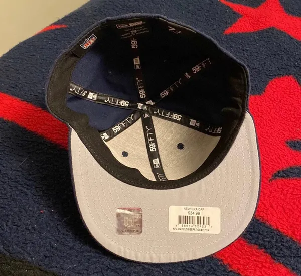 New Era New England Patriots Fitted Baseball Cap 7 1/4 - Image 5