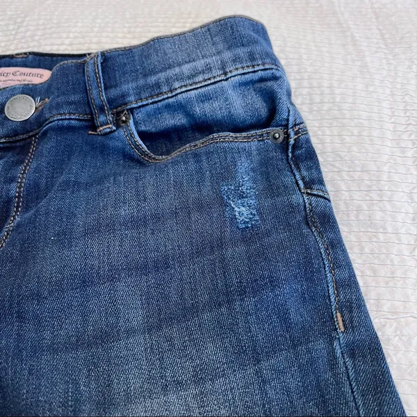 Juicy Couture jeans mid-rise frayed hem size 2 - Image 8