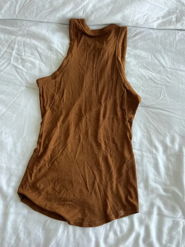 Lululemon Ribbed Scoop Tank - Brown - Image 2
