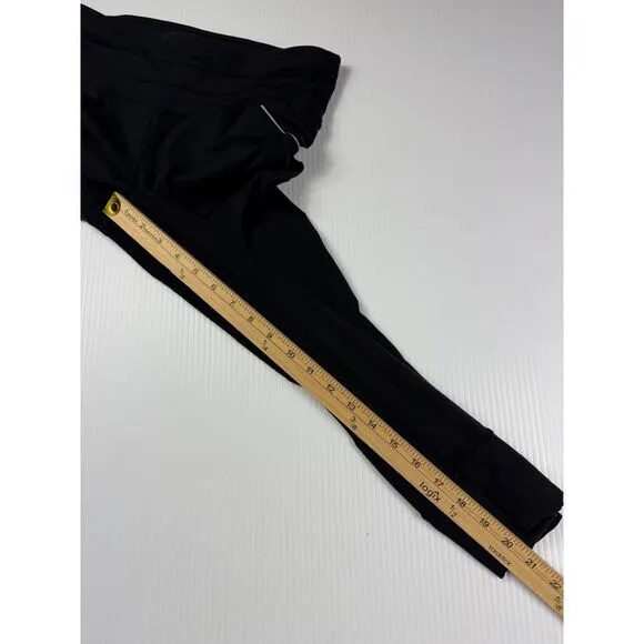 Athleta Black Cropped Athletic Leggings Performance Workout‎ Running Pants M - Image 2