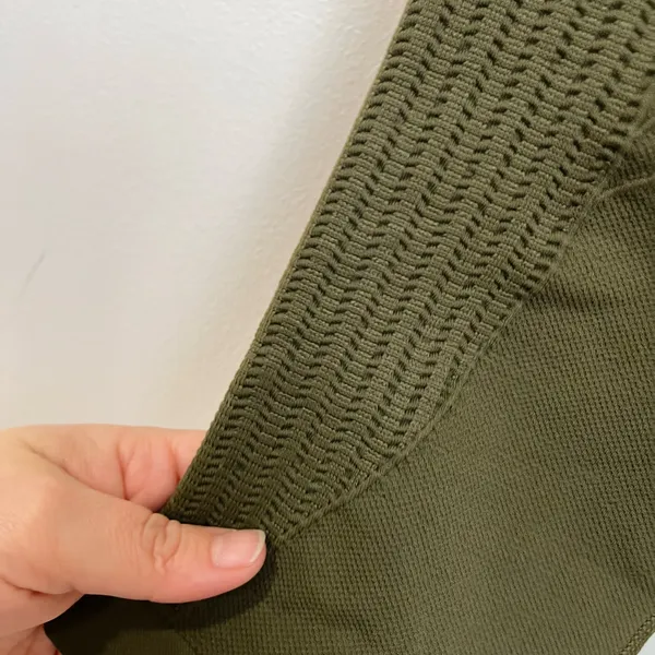 Lululemon‎ Cropped Leggings Olive Green Size 0/2 Seamless Stretch Athletic - Image 4