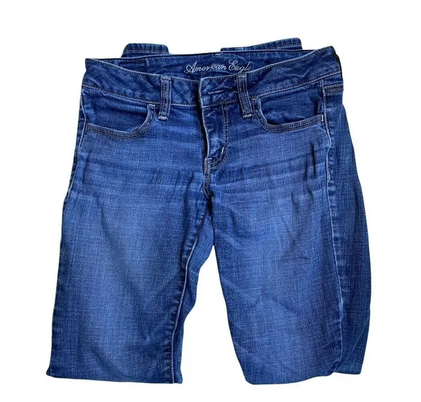 American Eagle AEO Jeans Denim Jeggings Super Stretch GUC Size 4 - Image 3