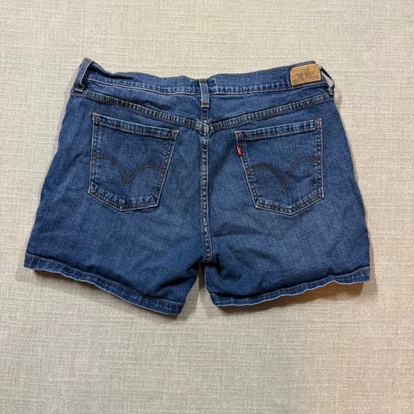 Levi's 515 Denim Shorts Size‎ 12 Blue Jean Mid Rise Stretch Summer Casual Boho - Image 2