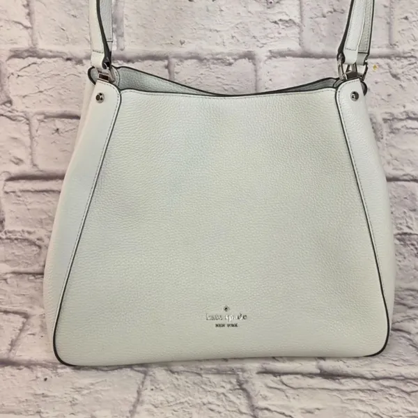Kate Spade Leila Triple Medium Compartment Leather Shoulder Purse Lime Sherbert - Image 2