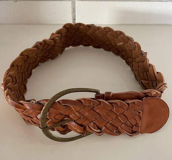 70s Brown Braided Belt - Image 4