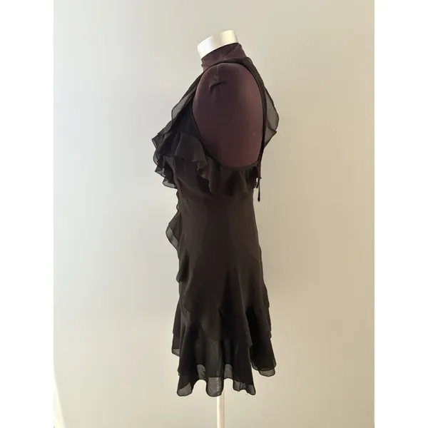 Storia Babydoll Dress Size S Black Ruffled Mini Witchy Goth Whimsy Feminine Y2K - Image 3
