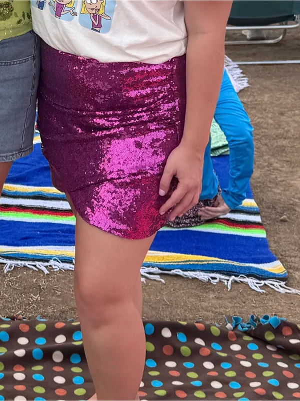 Sincerely Jules Magenta Sequin Mini Skirt - Image 5