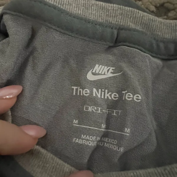NWT Nike Gray Dry High Neck Tank Top Size Medium - Image 2