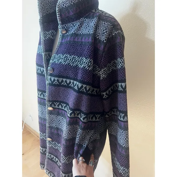 Outback Trading Company Moree Jacket purple Aztec contrasting white trim XL - Image 2