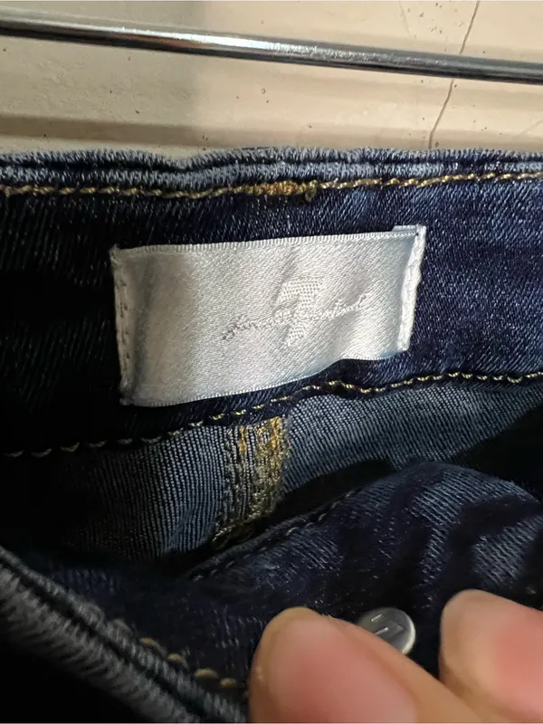 7‎ For All Mankind Ultra High Rise Skinny Stretch Bootcut Denim Jeans - Image 6