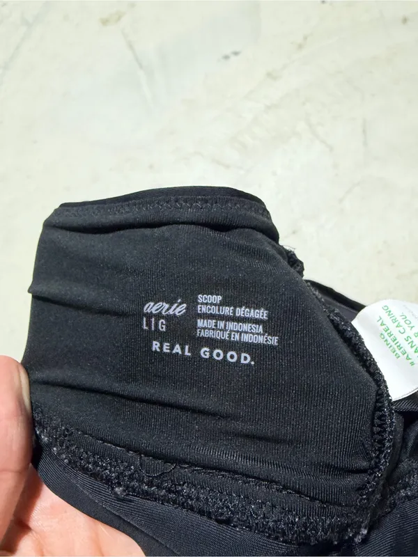 Aerie black scoop bikini swim top large - Image 6