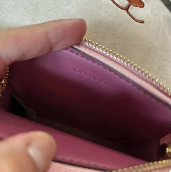 Coach Zip Card Case Signature Canvas powder pink - Image 3