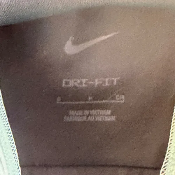 Nike Dri-FIT Layered Ribbed Sports Bra Mint Green Gray DM0645-254 Small - Image 4