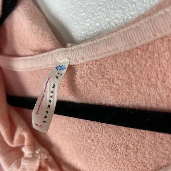 FP Movement Free People Believer Hoodie Pink Lace Up‎ Sweatshirt Womens M - Image 5