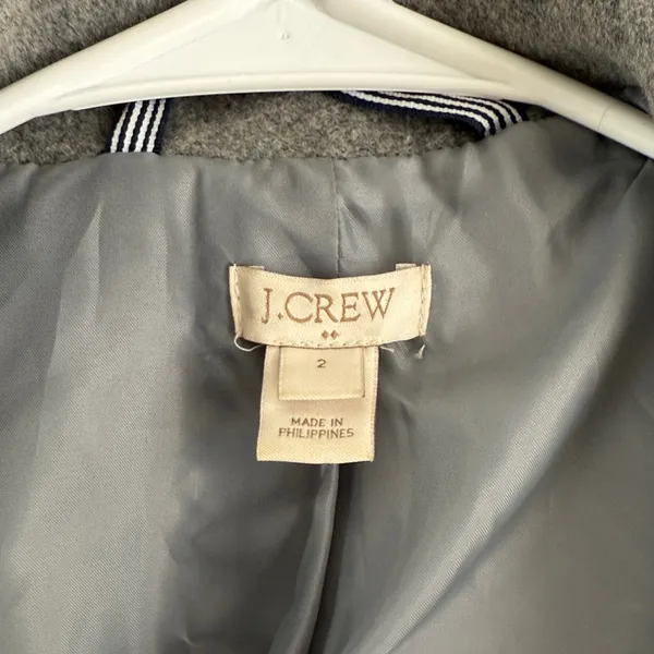 JCrew Charcoal Pea Coat - Image 3