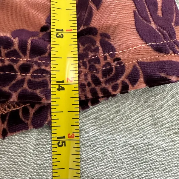 Princess Polly Velvet Burnout Mini Skirt Morelli Purple Beige Size 8 NWT - Image 7