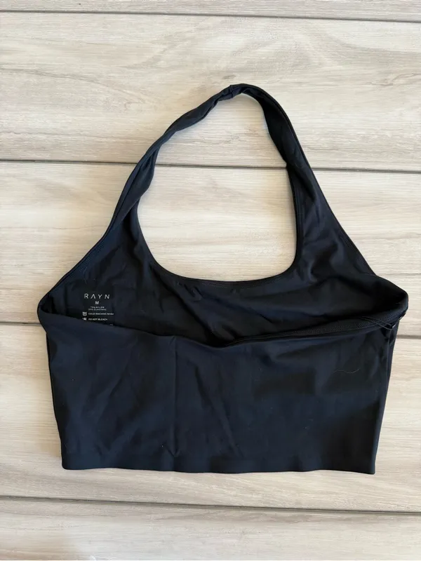 RAYN Halter Crop Top Black Medium NWT - Image 4