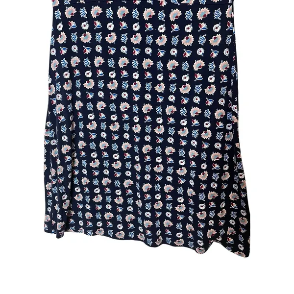 Boden Dress Womens Floral Leaf Print Flare Sleeve Stretch Knee Length Boho Sz 4 - Image 4