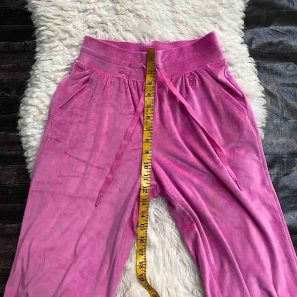 Victoria'S Secret Hot Pink Velour Velvet On Point Jogger Sweatpants Drawstrings - Image 5