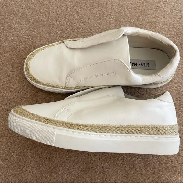 Steve Madden White Slip on Shoes - Image 4