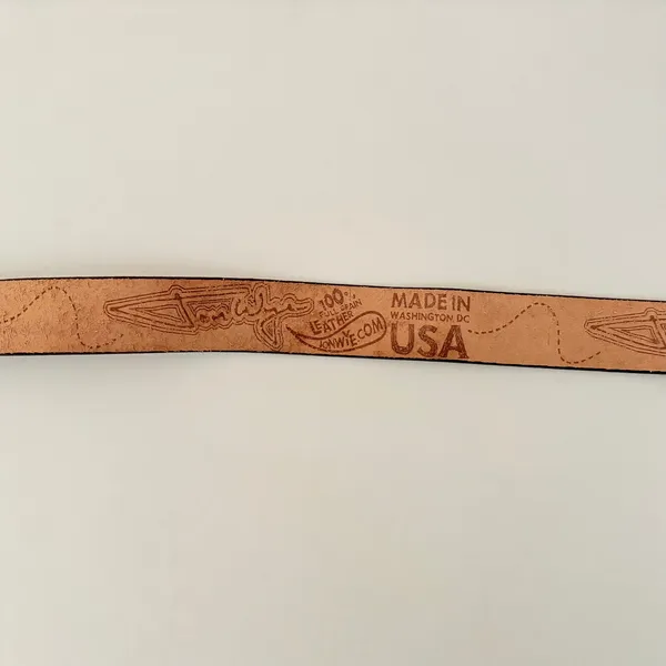 Unisex JON WYE Leather Floral Belt Western Retro Made in USA Men‎ Women 46.5" - Image 10
